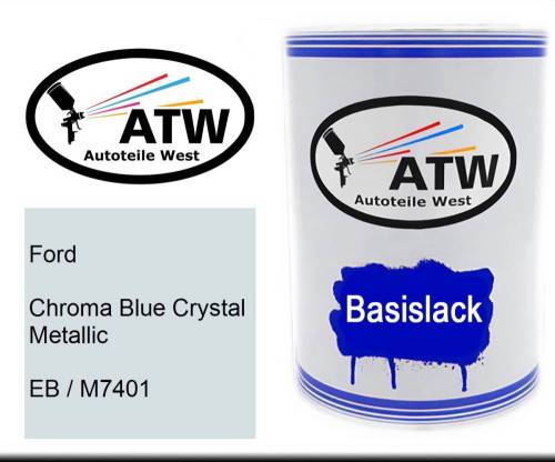 Ford, Chroma Blue Crystal Metallic, EB / M7401: 500ml Lackdose, von ATW Autoteile West.